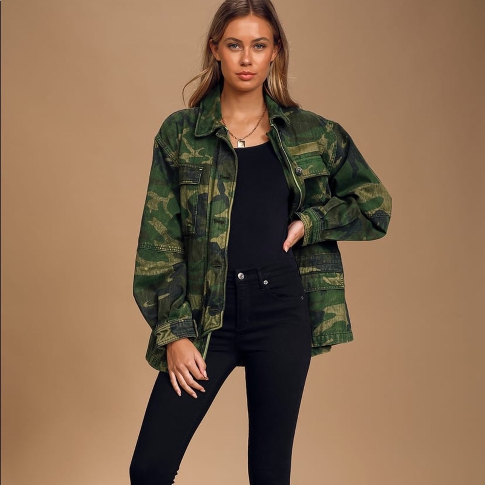 Free People Seize The Day Military Jacket